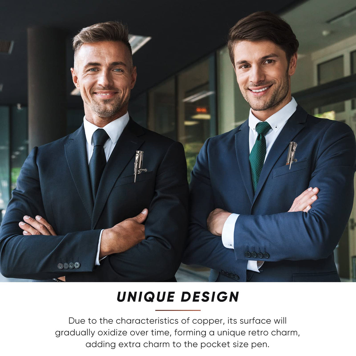 Crtiin 3 Sets Bolt Bullet Pens for Men Bullet Pen for Collector Lover with Gift Box and Black Ink Refills Christmas Thanksgiving Party Gifts(Wood Gray Black)