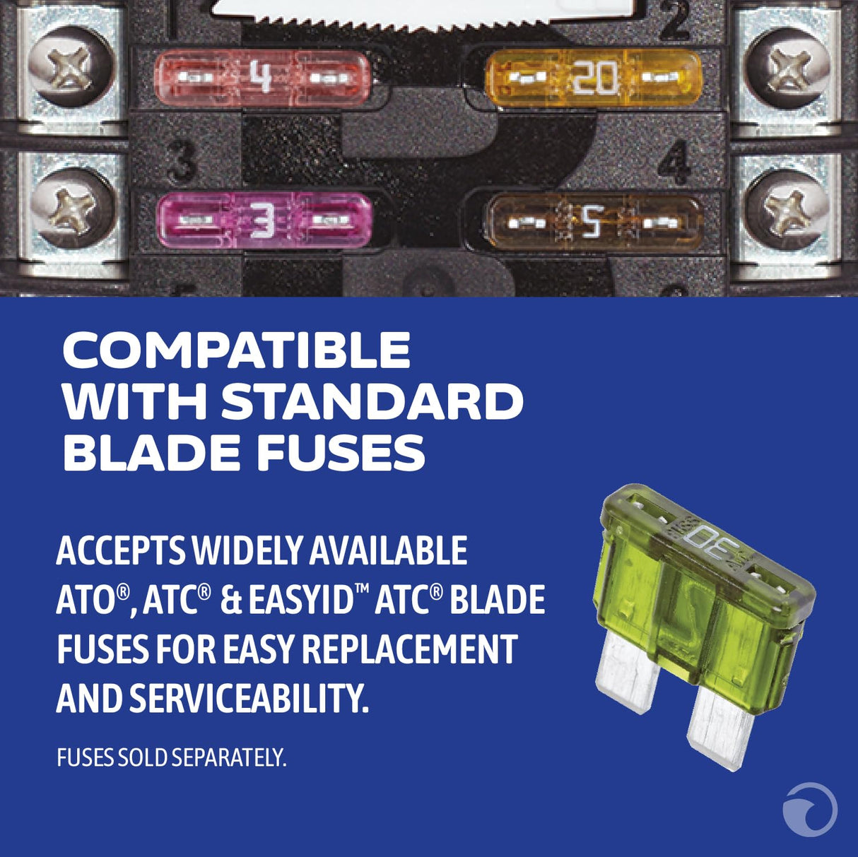 Blue Sea Systems ST Blade Fuse Block Dual 12 Circuit with Ground and Cover, 100 Amps, 5032