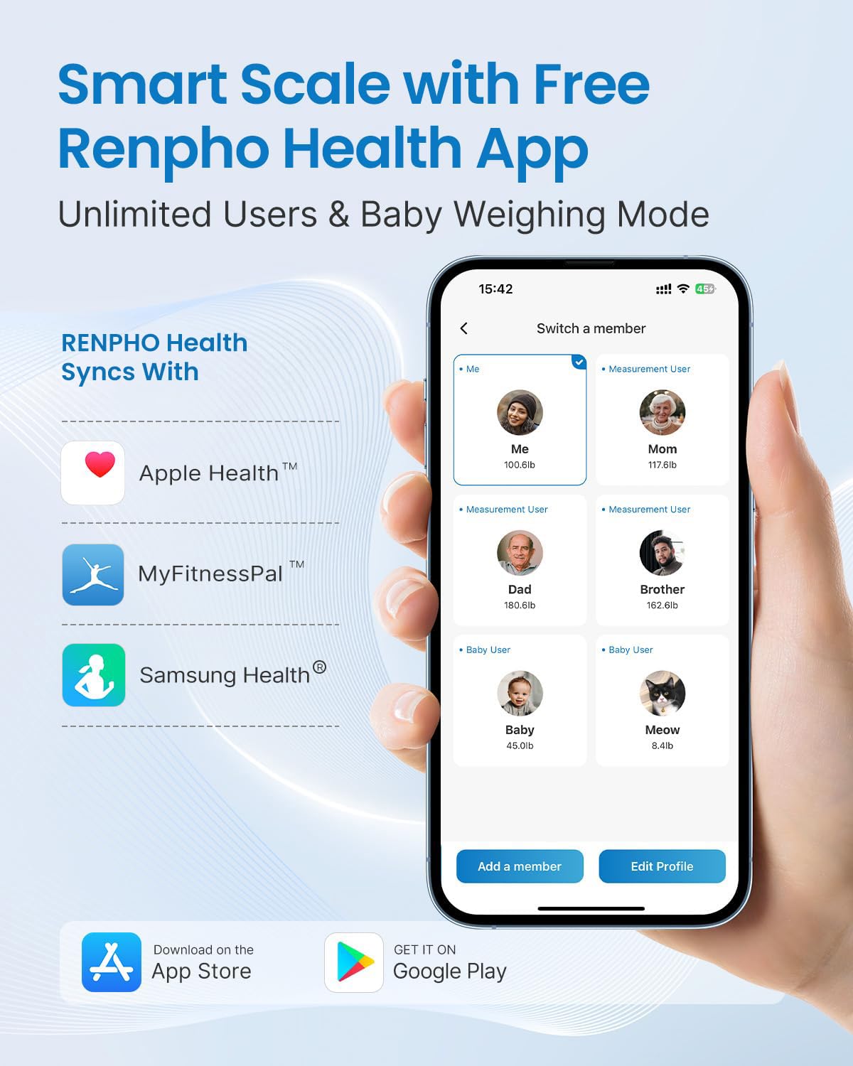 RENPHO Smart Scale, Digital Bathroom Scale for Weight, Scale with BMI, Body Fat, Muscle Mass, Body Composition Analysis, Highly Accurate Bluetooth Scale with APP, 400lbs, White-Elis 1