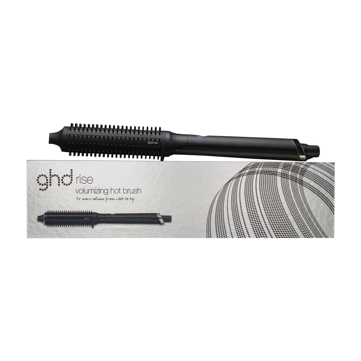ghd Rise Volumizing Hot Hair Brush ― Professional Volumizing Hot Hair Brush for Dry Hair for Maximum Lift with Safer-for-Hair Optimum Styling Temperature ― Black