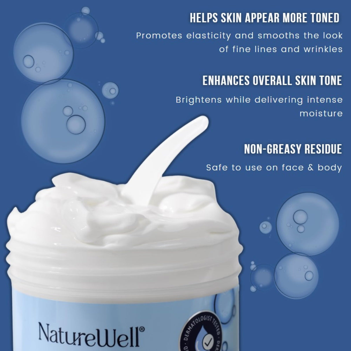 NATURE WELL Clinical Rejuvenate & Tone Retinol Intense Moisture Cream 2.0 for Face, Body, & Hands, Anti-Aging, Targets Discoloration, Wrinkles, Sun Damage, Crepey, & Sagging Skin, 16 Oz