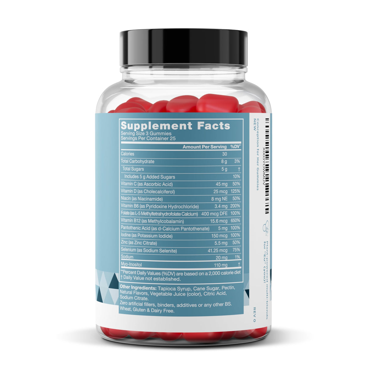 Conception for Her Fertility Gummies - Fertility Supplements for Women with Myo Inositol, Folate & More Essential Nutrients - Delicious Juicy Strawberry Hormone Balance Vitamins, 75 ct Gummies