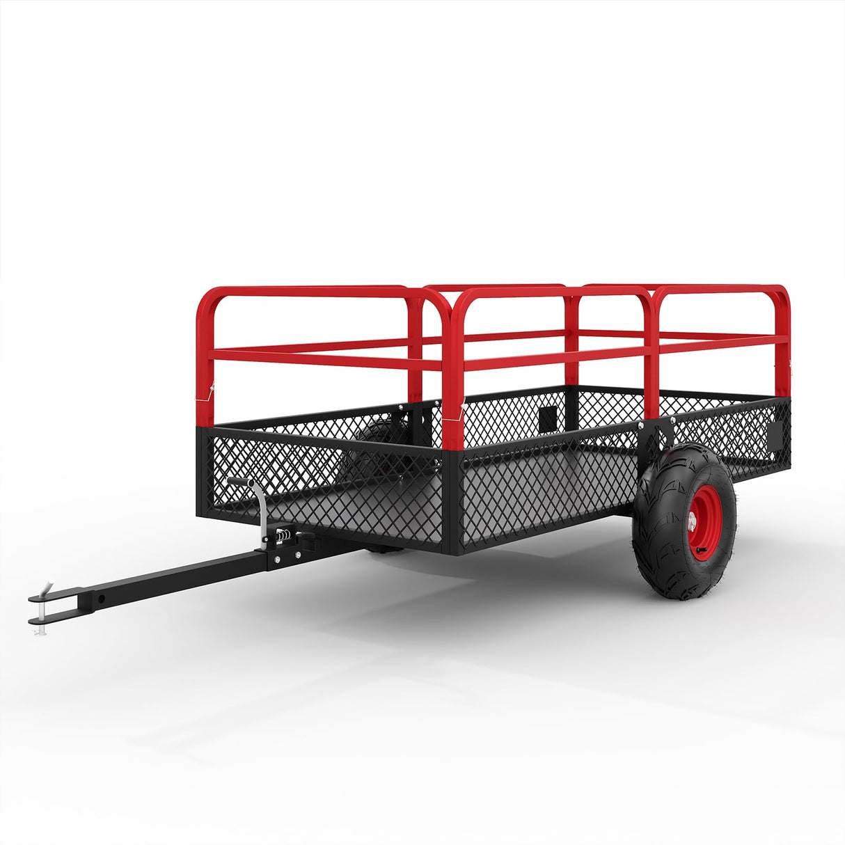 GarveeLife ATV UTV Tow Behind Dump Trailer 1600 lbs 22 Cubic, Red