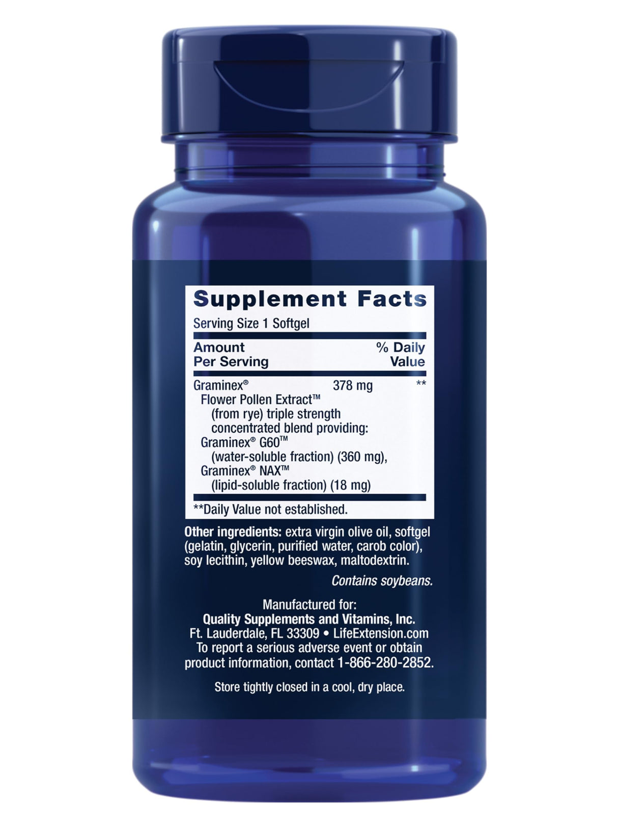 Life Extension Triple Strength ProstaPollen™, Prostate Health, Prostate Function, Flower Pollen Extract, Gluten Free, 30 softgels