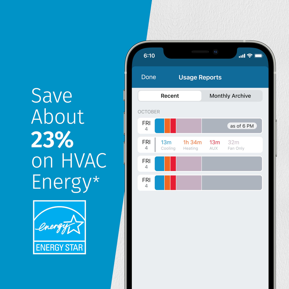 Sensi Smart Thermostat, 100 Years Of Expertise, Wi-Fi, Data Privacy, Programmable, Easy DIY Install, Works With Alexa, Energy Star Certified, Mobile App, ST55