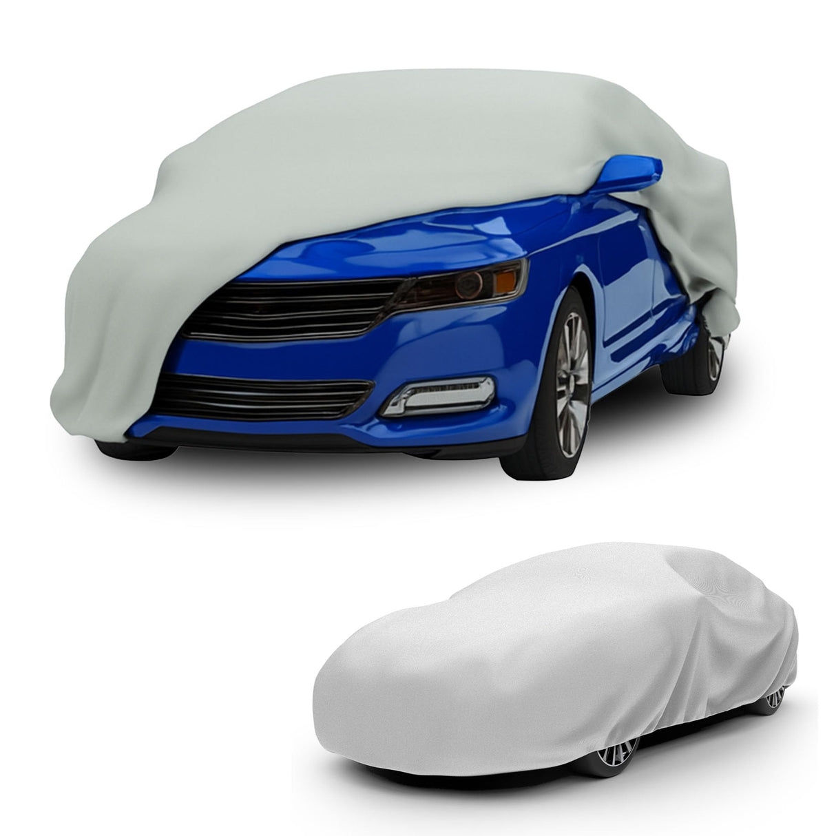 Budge Lite Car Cover, Indoor Protection, Breathable Dustproof Cover, Fits Full-Size Sedans up to 264 Inches, Gray, Size 5