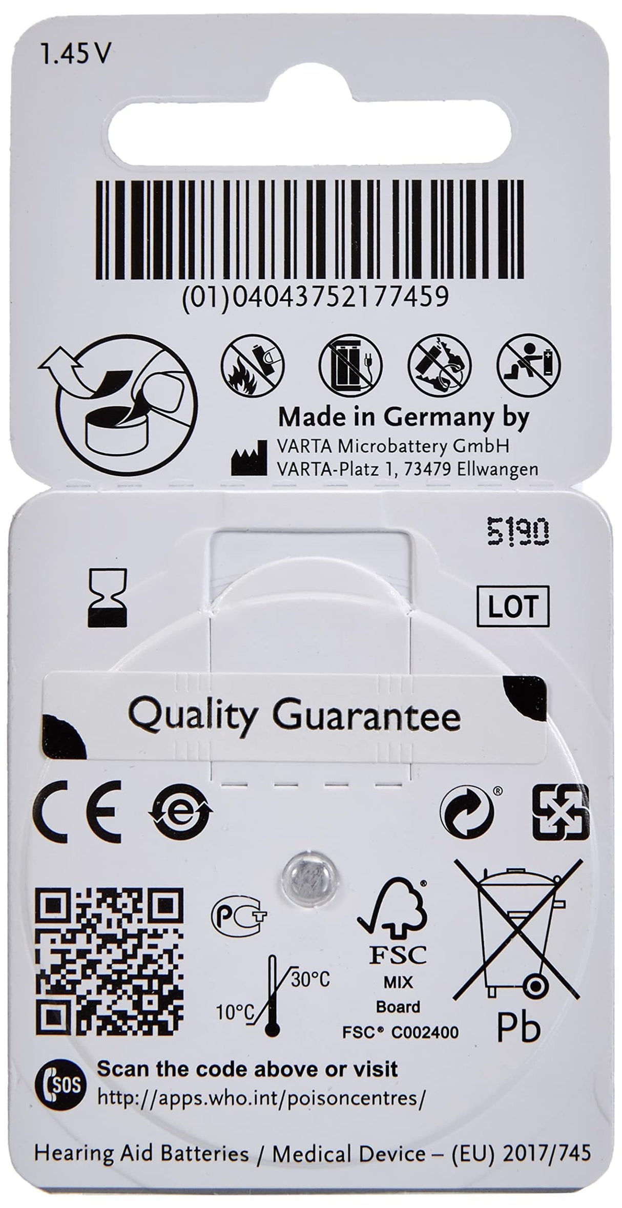 Power One Zinc p312 hearing aid battery,60 pcs pack
