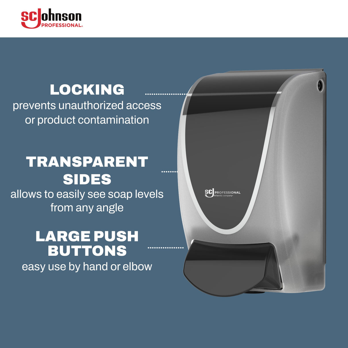 SC Johnson Professional Clear FOAM Dispenser and Refill Starter Kit, Wall Mount Soap Dispenser for Hand Soap, 1 Refresh Clear FOAM Hand Wash, 1 Liter Cartridge, 33.8 fl. oz., for Professional Use Only