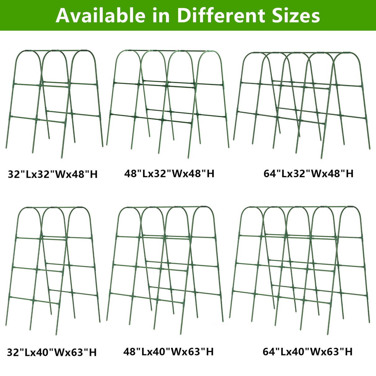 Cucumber Trellis for Raised Bed, U-Shape Garden Trellis for Climbing Plants Outdoor, Metal Arch Vegetables Trellis, Plant Support for Grape Vine Beans Squash Peas Flower