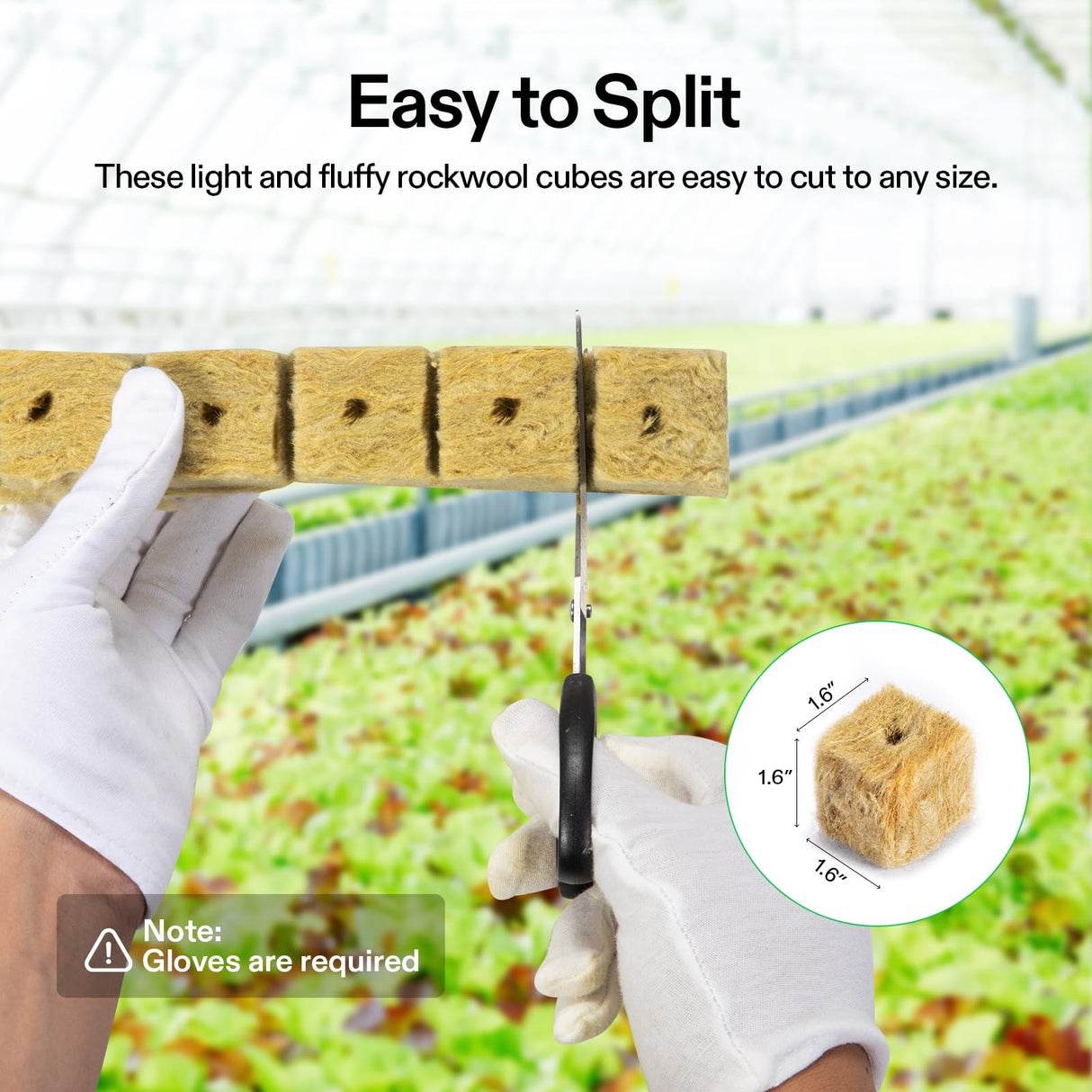 VIVOSUN 1.6" Rockwool Cubes, 4 Sheet of 112 Plugs Stonewool Starter