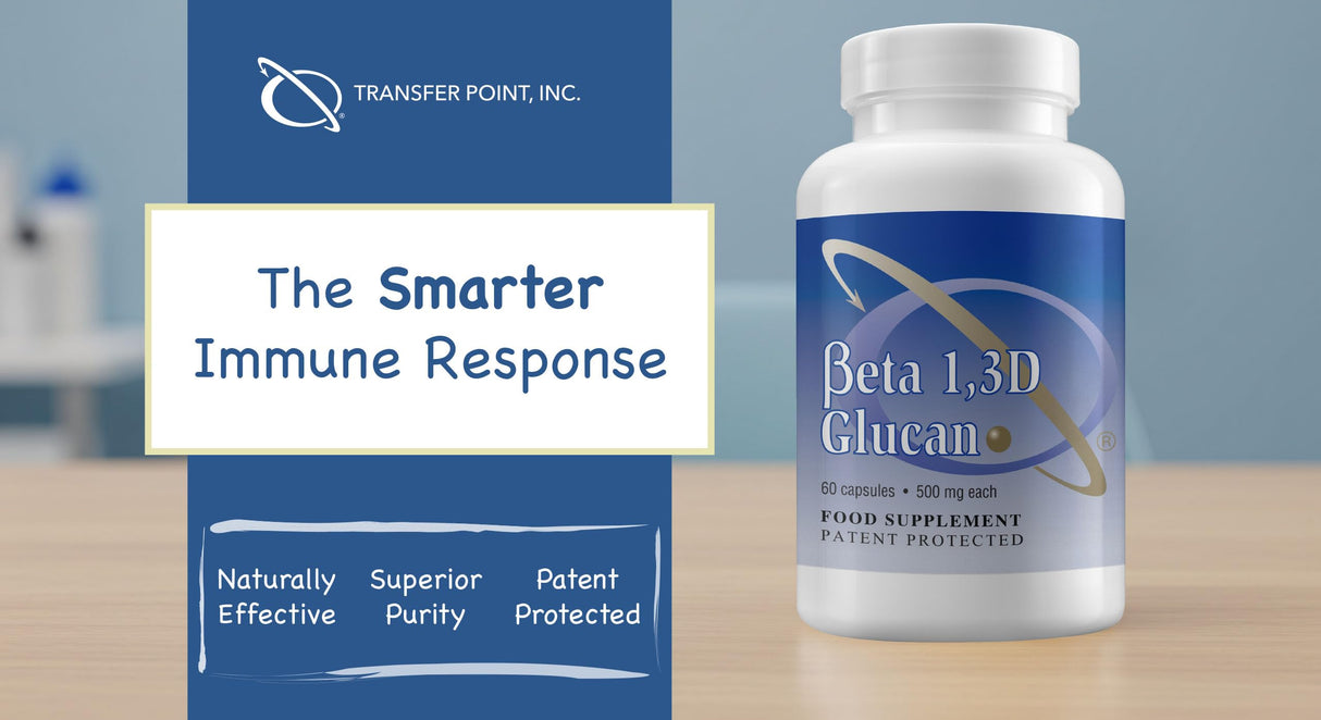 Transfer Point Immune Support Supplement Highly Purified Beta Glucan 500 mg per Capsule beta glucan Fiber Supplement (Pack of 2-500mg beta glucan Powder per Capsule)