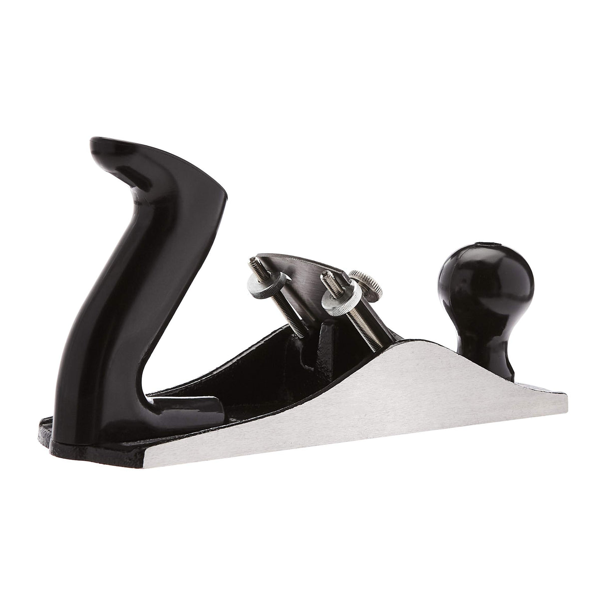 Amazon Basics Woodworking Hand Planer - No.4 Adjustable Bench Plane with 2-Inch Steel Blade for Quality Wood Smoothing Cuts, Grey/Black