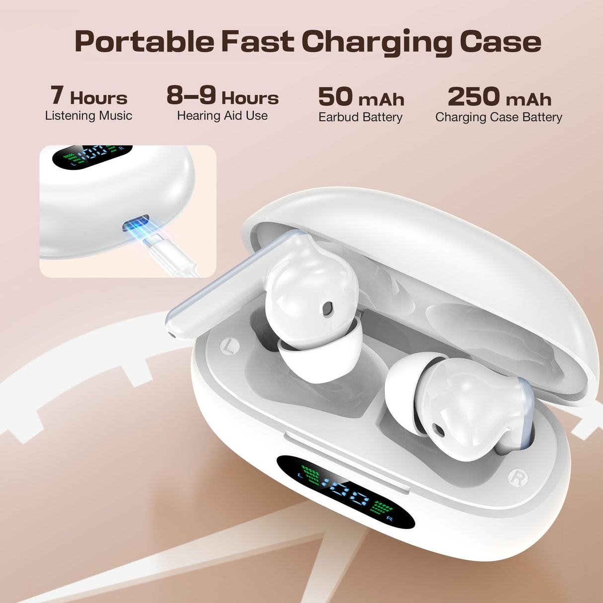 Hearing Aids for Seniors, Rechargeable Hearing Aids with Bluetooth, Hearing Amplifier for the Hearing Loss, Hearing Your Voice