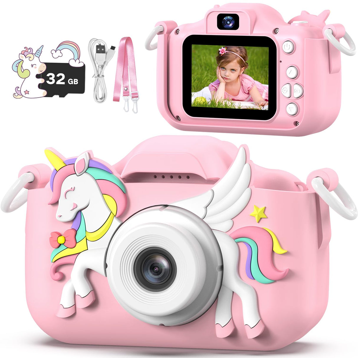 Masterbee Children's Camera Toys for Girls & Boys, 3-12 Years - 1080P HD Video Kids Digital Camera - Perfect for Christmas & Birthday Gifts