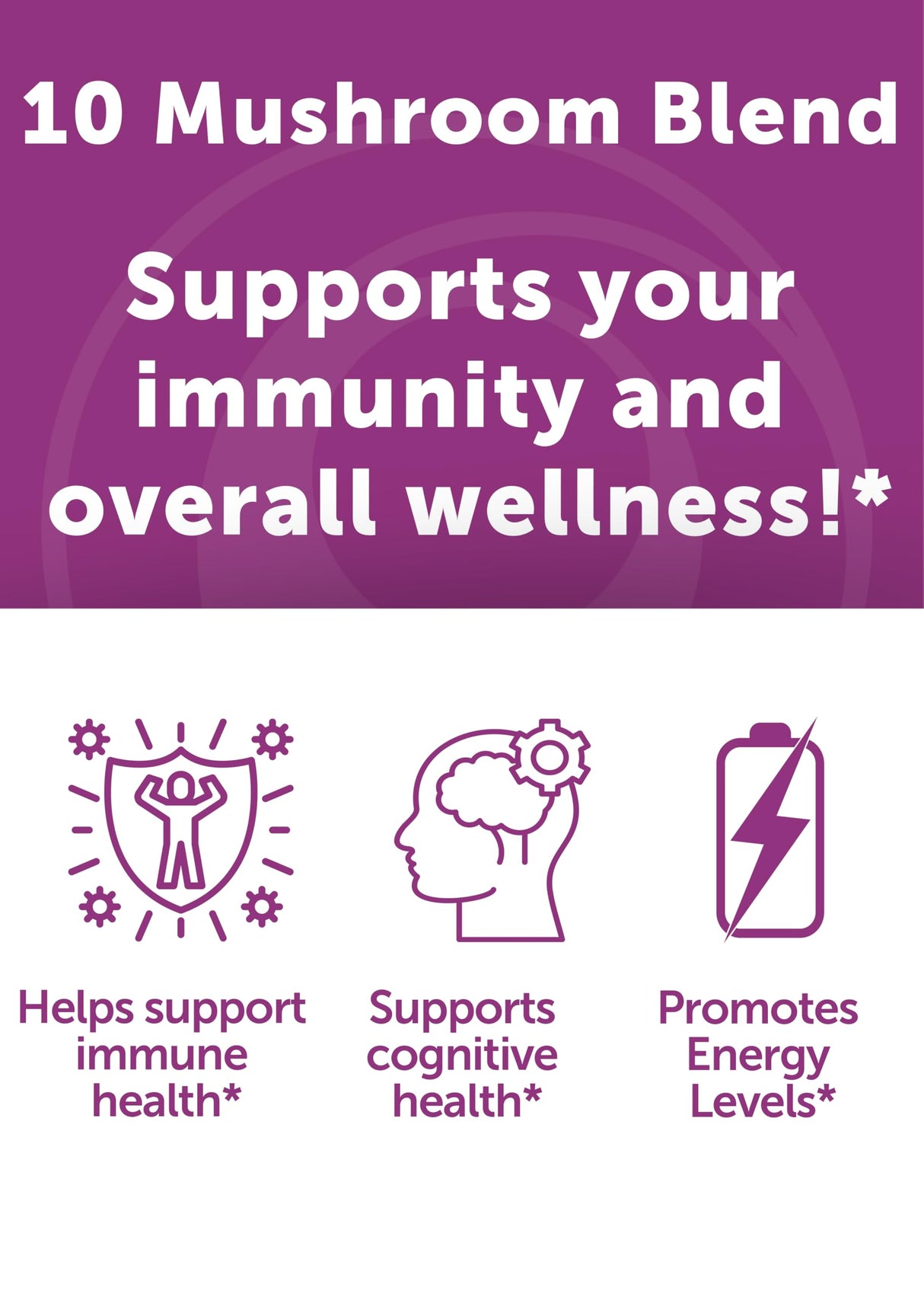 Lunakai USA Made Super Mushroom Gummies for Adults – 10-in-1 Adaptogenic Mushroom Supplement with Lion's Mane - Focus & Brain Support, 60ct