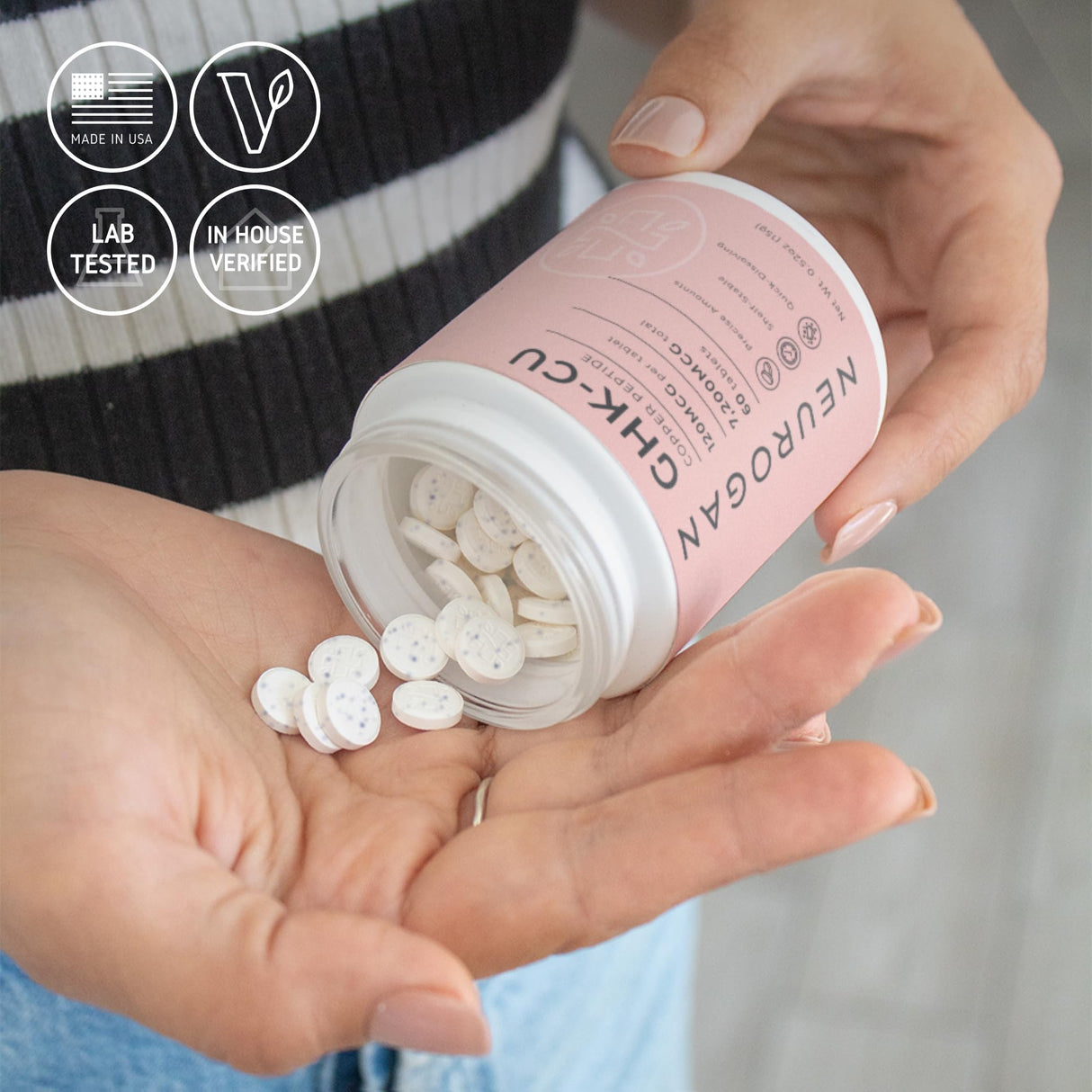 Neurogan Copper Peptide Tablets, 120 MCG/Tablet, 7200 MCG Total, 60ct