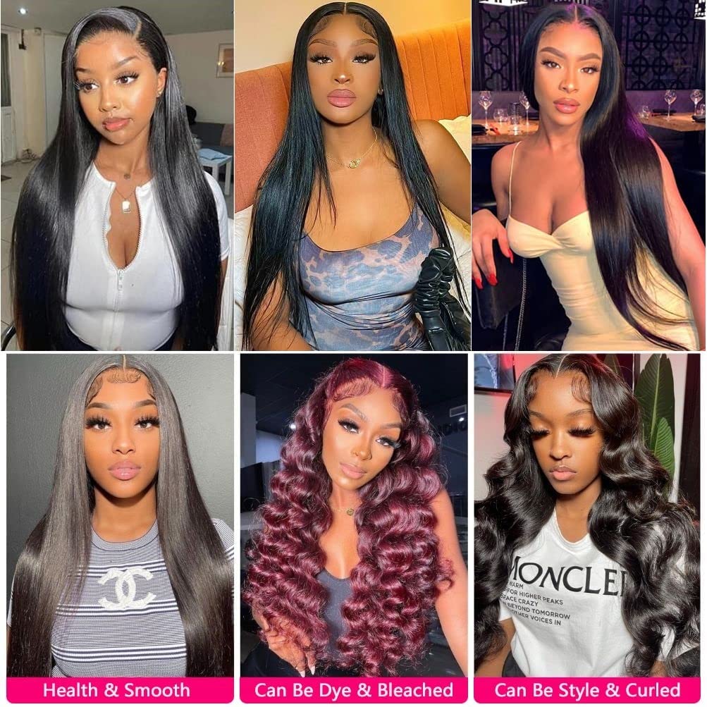 10A Brazilian Straight Human Hair Bundles 18 20 22 Inch 100% Unprocessed Virgin Straight Weave 3 Bundles Deals Human Hair