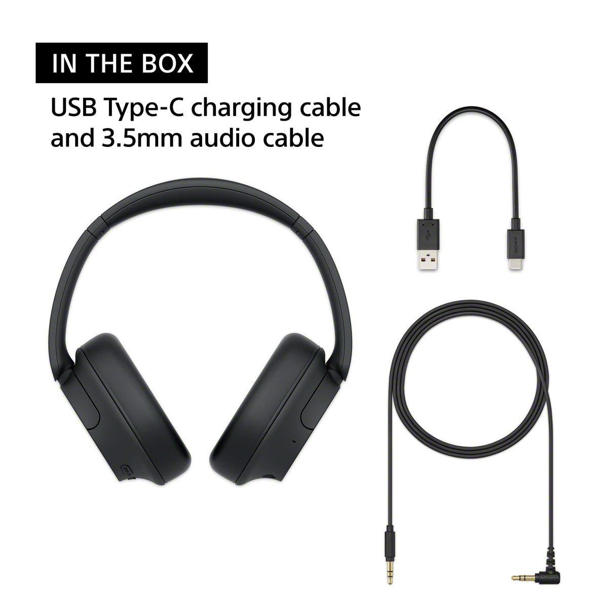Sony WH-CH720N Wireless Noise Cancelling Over-Ear Headphones, Black