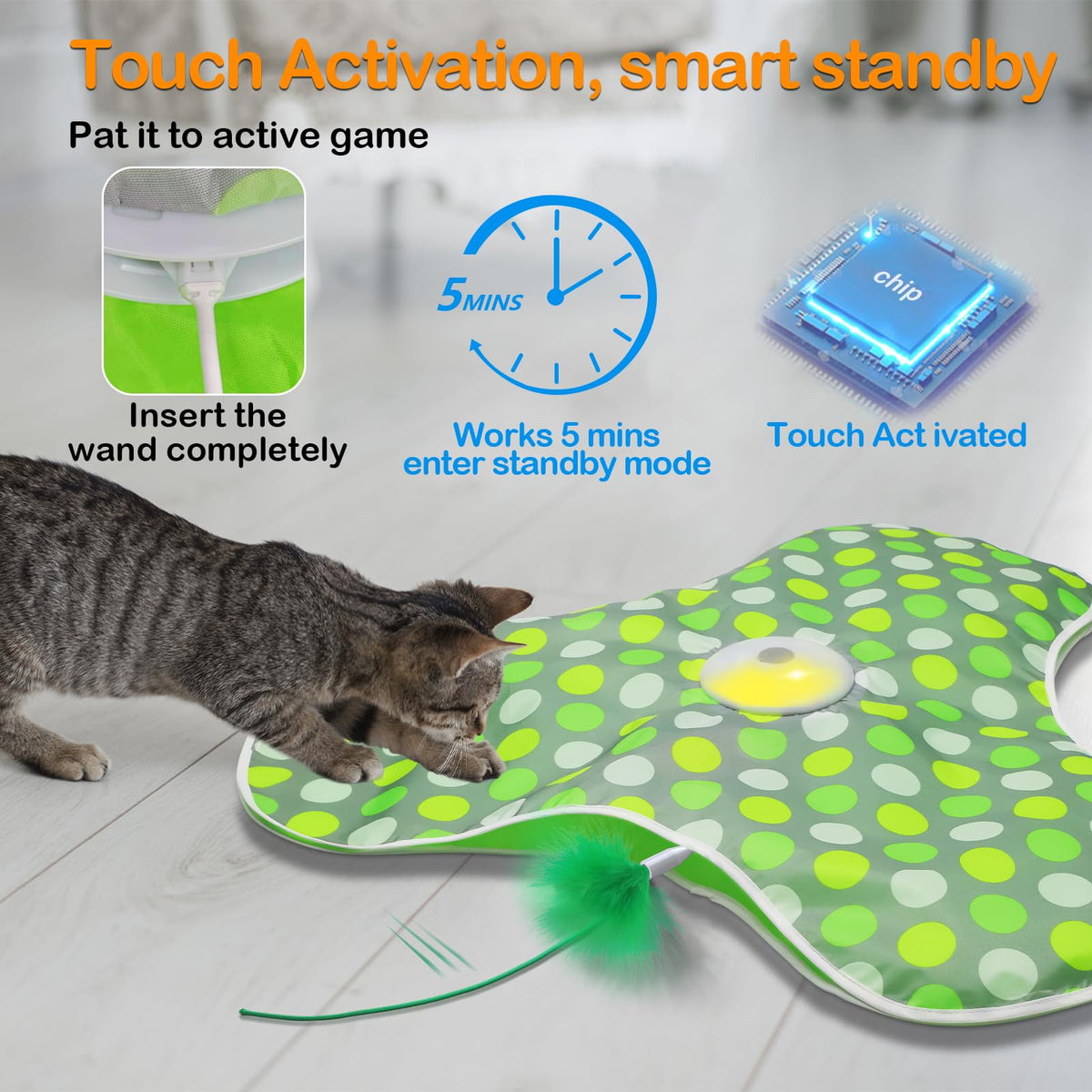 Interactive Cat Toys for Indoor Cats,Hide-n-Seek Game,Cat Enrichment Toy