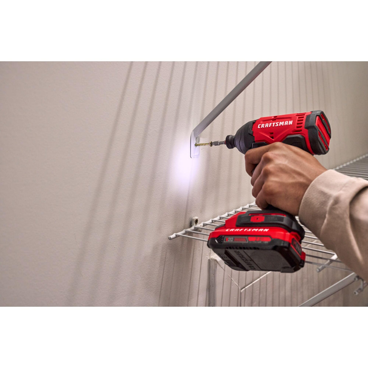 CRAFTSMAN Cordless 1/4 Impact Driver with 2 Ah Lithium Ion Battery, Charger and PH2 Screwdriving Bit, LED Light, High Torque, Variable Speed, 2900 RPM (CMCF801D1)
