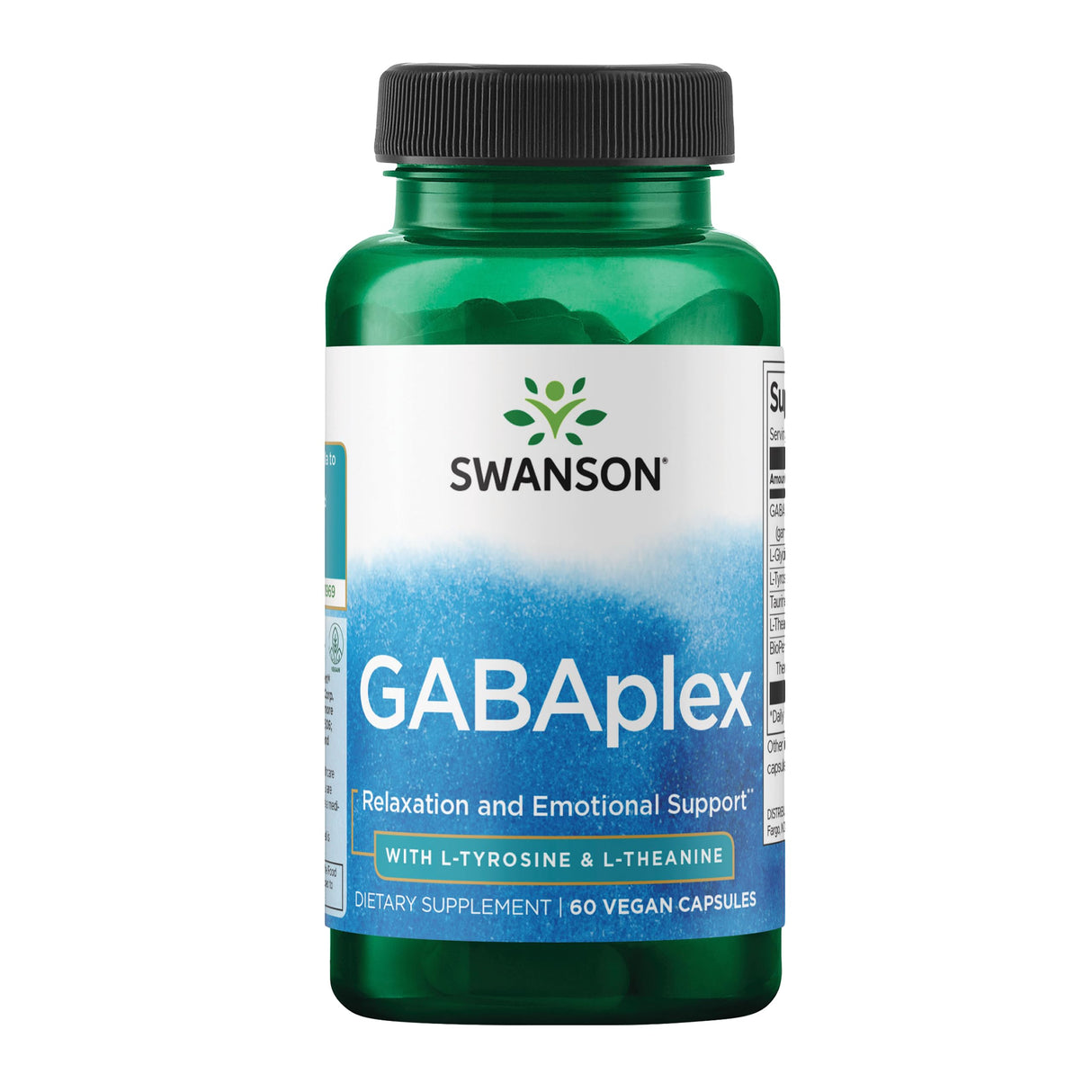 Swanson Amino Acid Gabaplex w/L-Tyrosine & L-Theanine 60 Veg Capsules