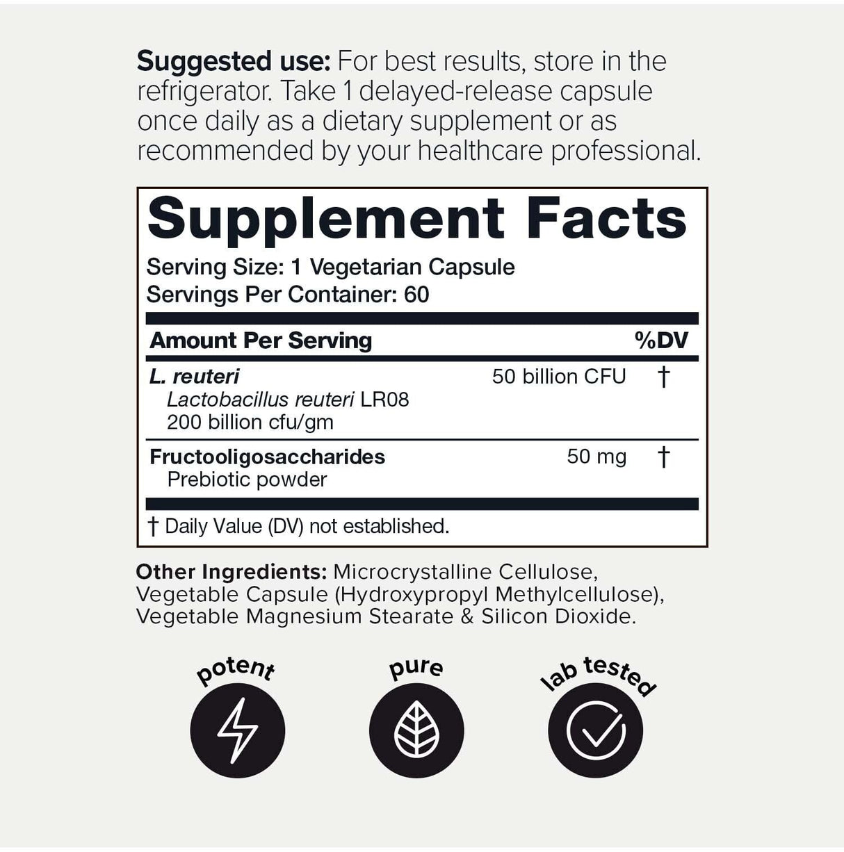 2 Pack Toniiq 50 Billion CFU Lactobacillus Reuteri Probiotic 50mg per Serving - L Reuteri Probiotics - Highest CFU Count Lactobacillus Reuteri Probiotic - 60 Vegetarian Capsules - 60 Servings