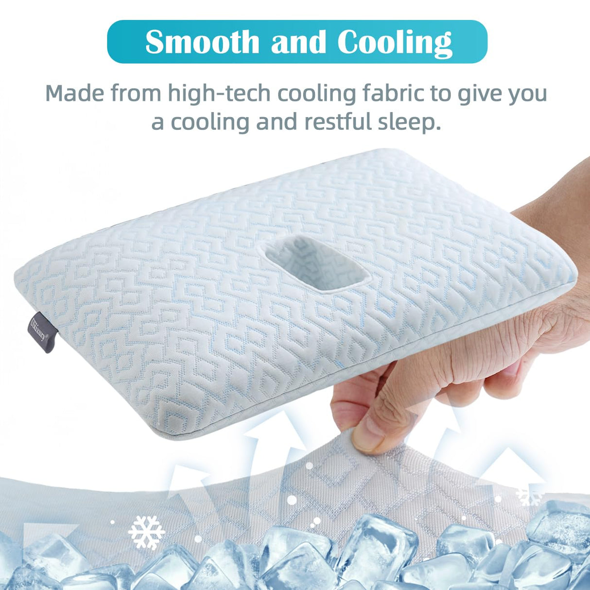 USlixury Piercing Pillow - Large Ear Piercing Pillow with Foam Plug, 4''H Ear Pilow with 5.1*3.2 and Off Center Earr Hole, Soft CertiPUR-US Memory Foam Pirecing Pilow for Side Sleepers, Cooling Sleep