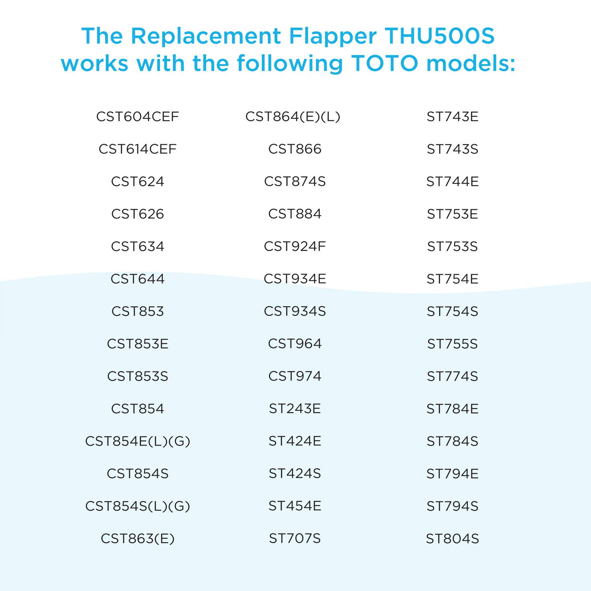 TOTO® Replacement Flapper for Select TOTO 3 Inch Flush Valve Tanks - THU500S
