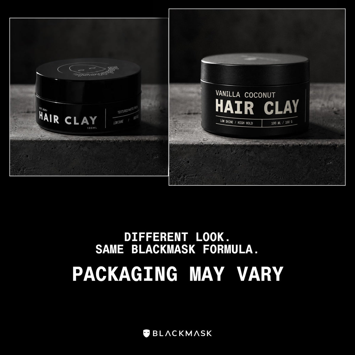 BlackMask Hair Clay for Men, Strong Hold Hair Styling Clay, 3.52oz (1 Pack)