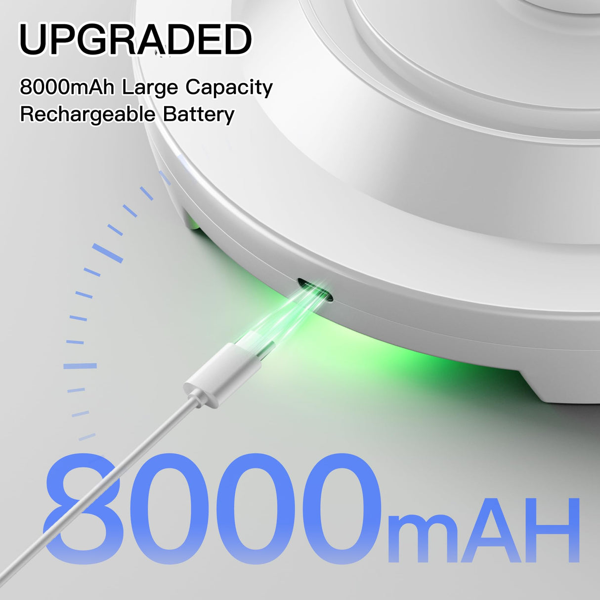 Homelist Newly Upgraded 8000mAh Rechargeable Ceiling Light, Battery-Operated Wireless Motion Sensor Ceiling Light with Remote for Shower, Bathroom, Closet, Stairs, Hallway, Porch (6000K Cool White)