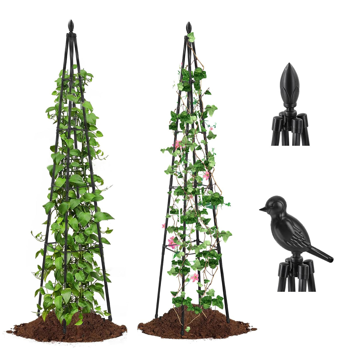 AlisisFores Garden Trellis for Climbing Plants Outdoor, 63 inch Tall,2 PCS