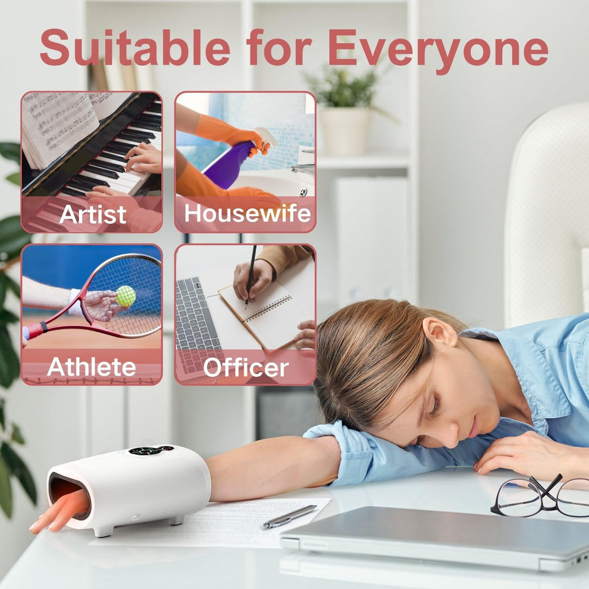 AERLANG Fathers Gifts from Daughter-Hand Massager,Hand Massage Machine with Heat and compression,Electric Hand Massager for Arthritis and Carpal Tunnel,Cordless Massagers, birthday Gifts for Women Dad