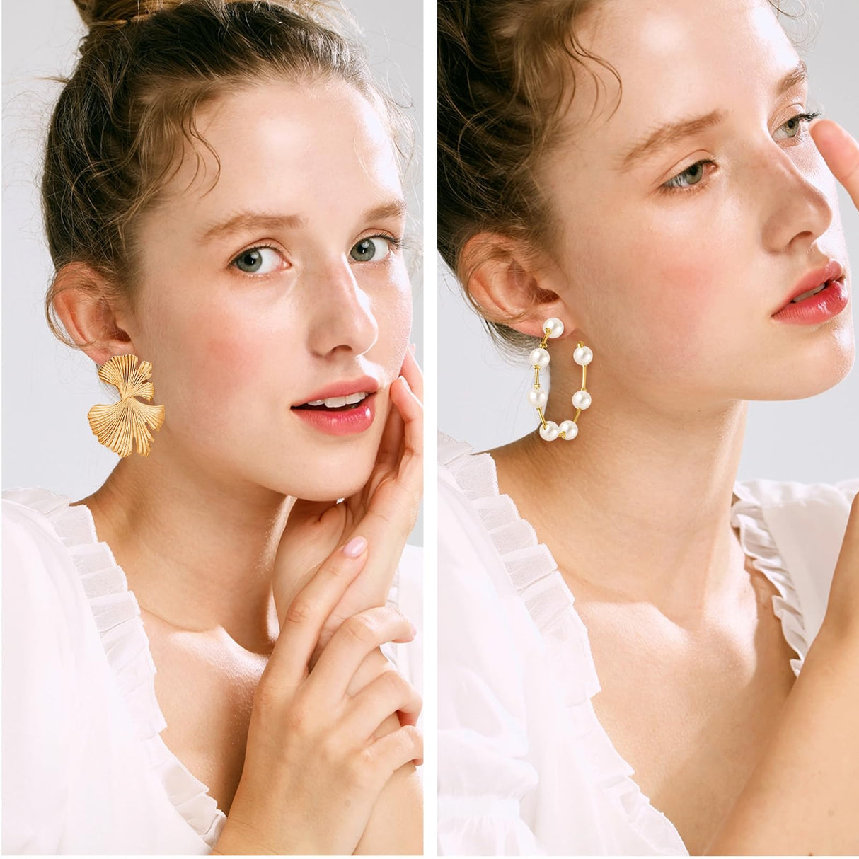 Funtopia Gold Dangle Earrings 68 Pairs Fashion Statement Earring for Women