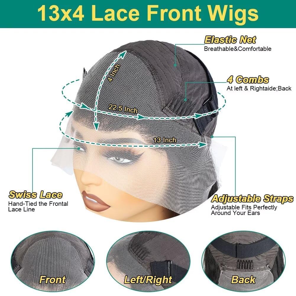 Deep Wave Lace Front Wigs Human Hair 200% Density 20 Inches HD Deep Wave Wig Human Hair Lace Front Wigs Deep Curly Human Hair Wig For Women 13x4 Deep Wave Frontal Wig Pre Plucked With Baby Hair