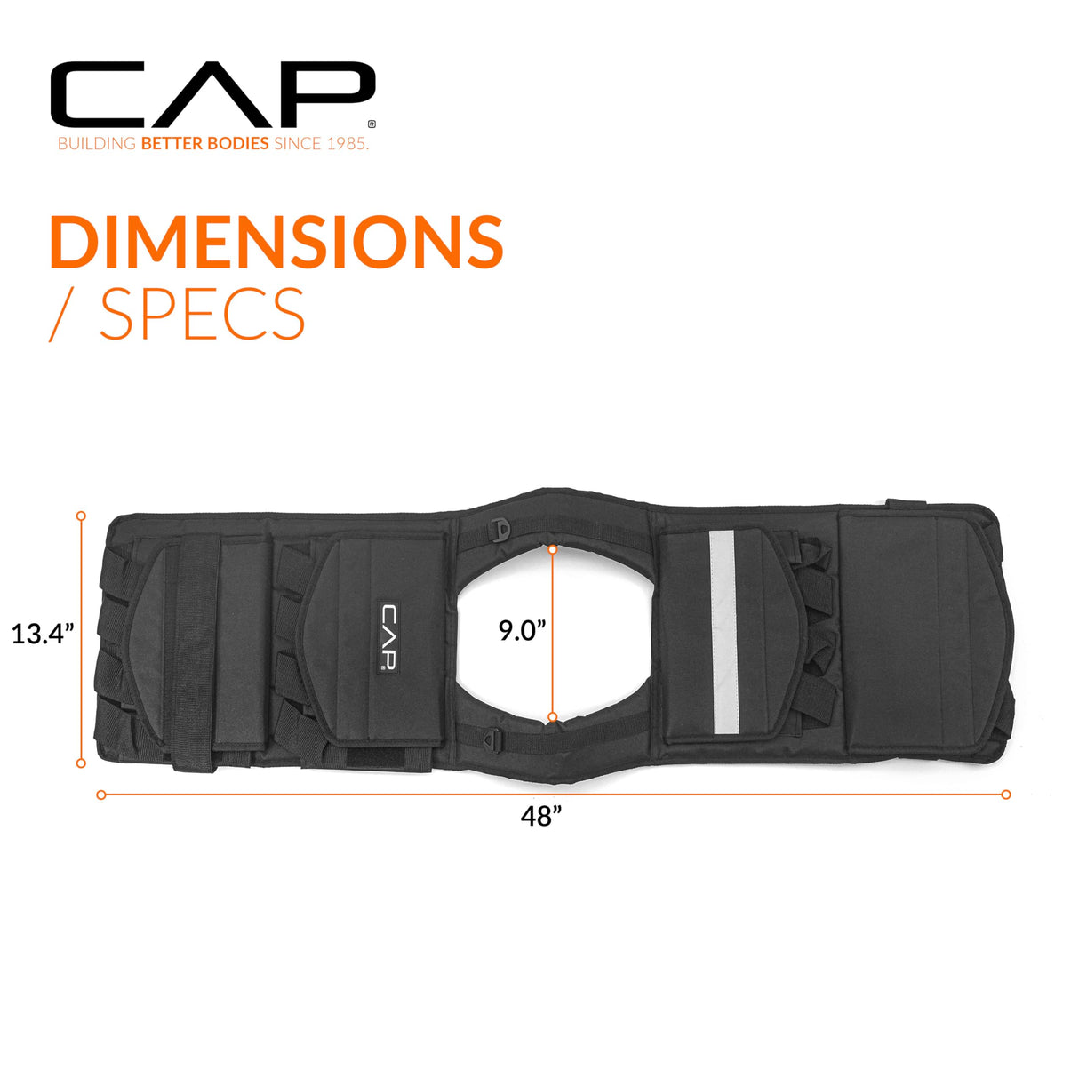 CAP Barbell Adjustable Weighted Vest, 70 lb