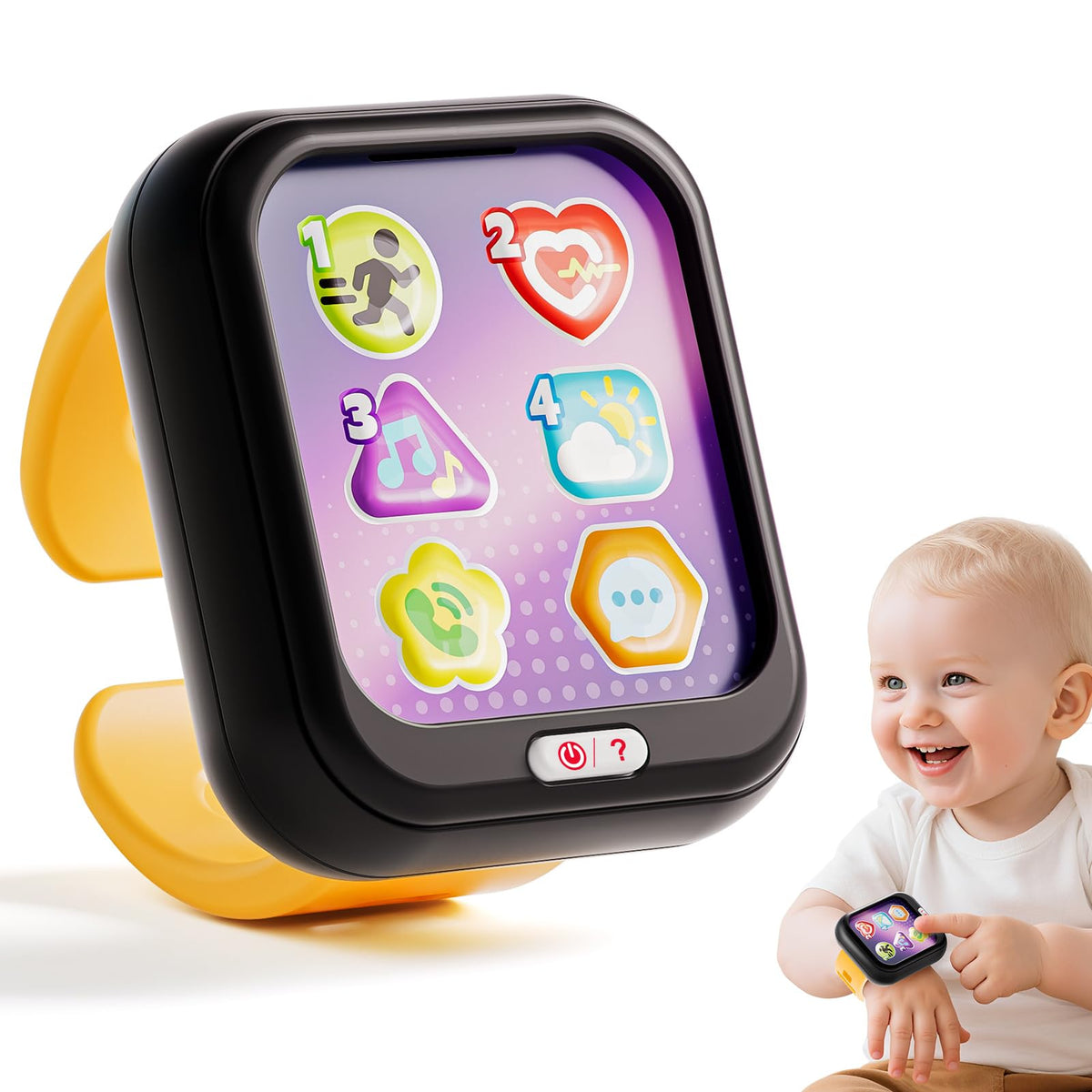 HOLA Toys for 1 Year Old Boys & Girls, 7 Functions Baby Musical Toy Watch, Learning & Travel Baby Toys 6-12-18 Months, Birthday Gift for Boys & Girls Christmas Stocking Stuffers