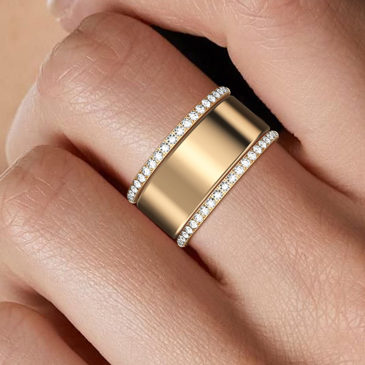 2-Pack 14K Gold Plated Stackable Bands for Oura Ring 5/Oura Ring Gen 4/3