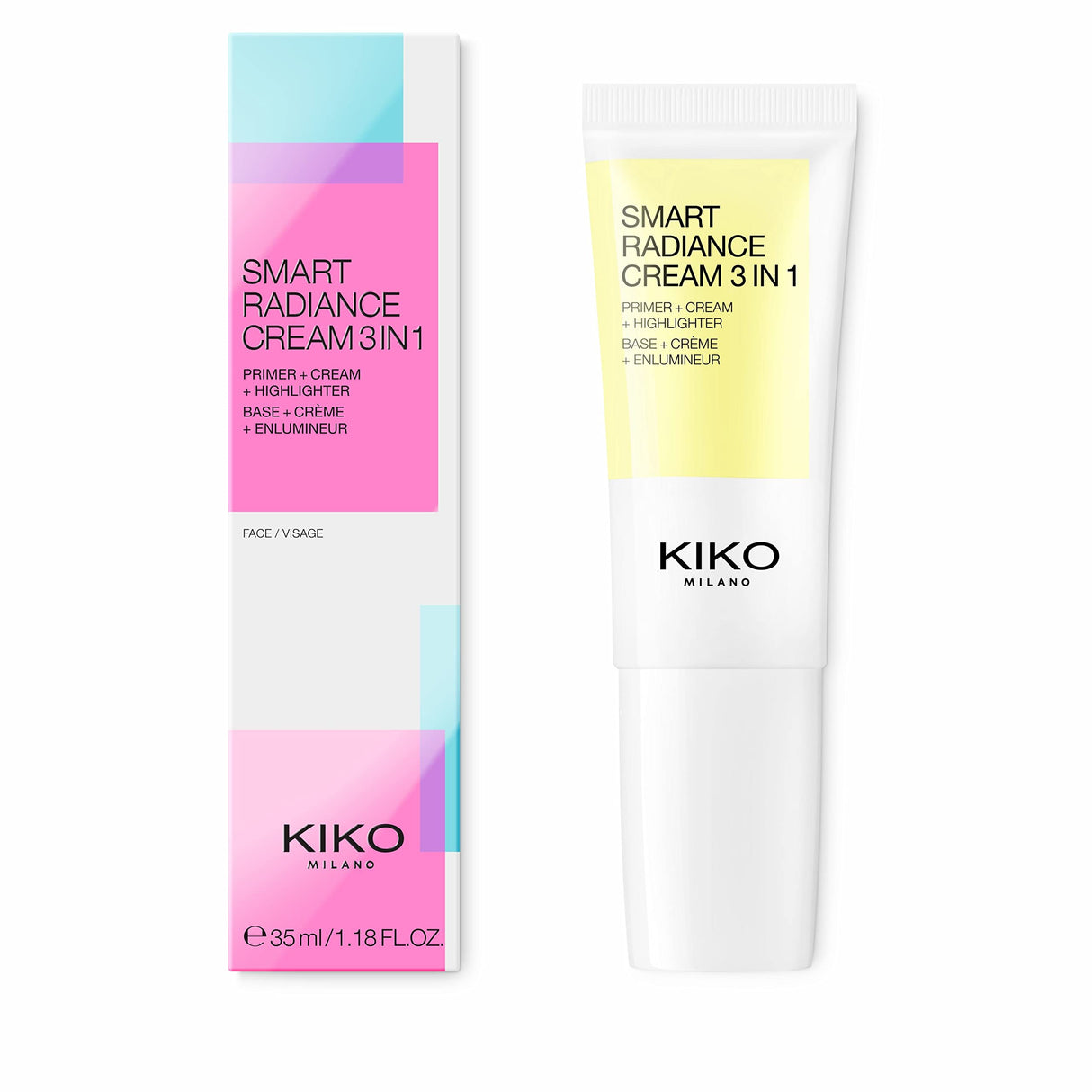 3 Pack KIKO Milano Smart Radiance Cream 02 | Hydrating, Priming And Illuminating Cream For All Skin Tones