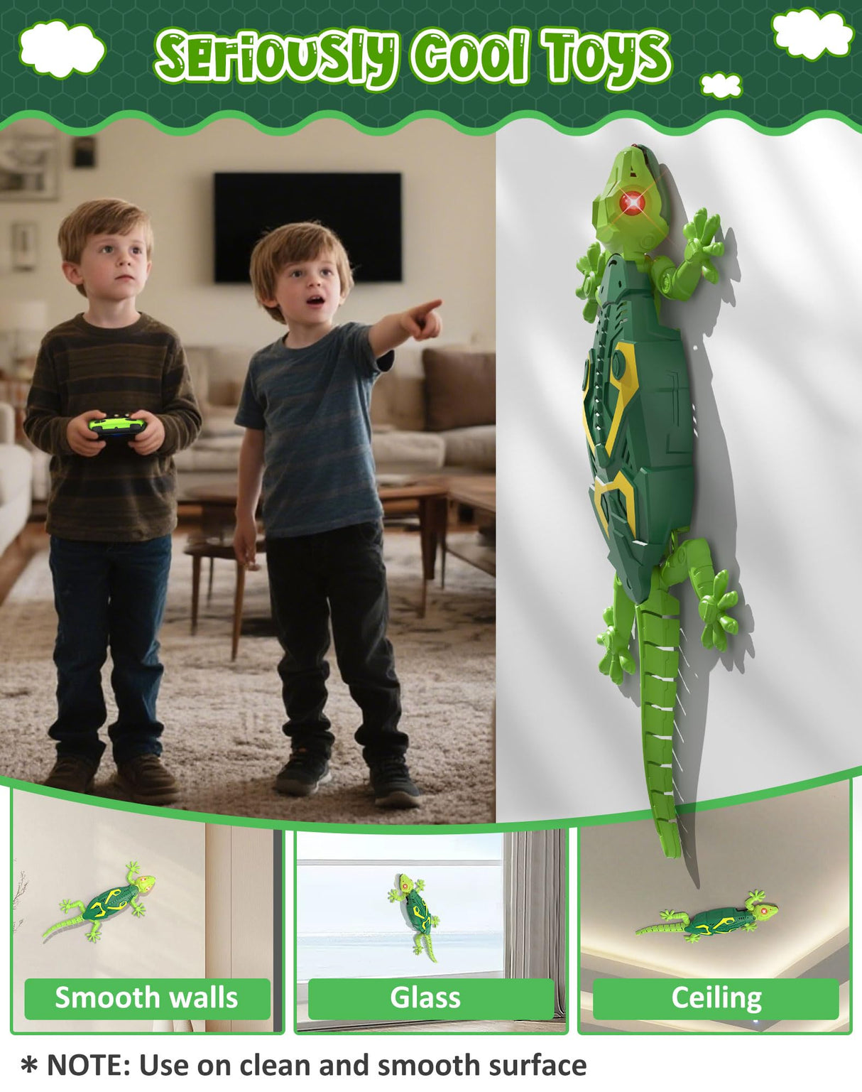 Wall Climbing Lizard,Rc Car Toys for Kids,Remote Control Cars,Wall Crawler Robot Geckos,Fun Kids Toys,Cool Stuff Gadgets 2025,Halloween Christmas Birthday Gifts for Boys Girls Teens Ages 3 4 5 6 7 8 +