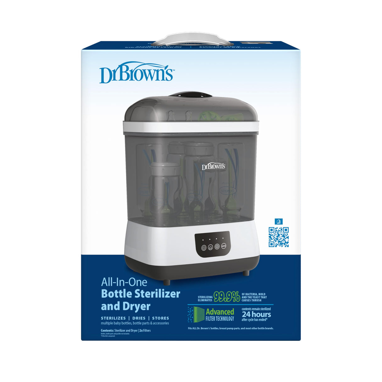 Dr. Brown's All-in-One Sterilizer and Dryer for Baby Bottles, Parts & Other Newborn Essentials