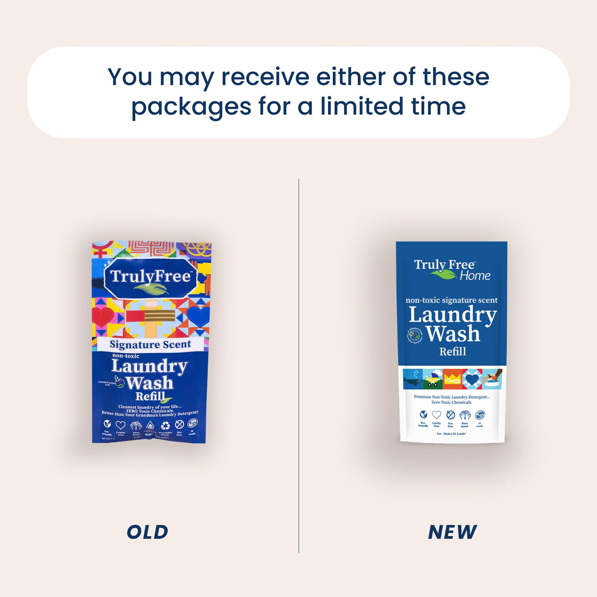 Truly Free Laundry Detergent for Sensitive Skin | Gentle & Safe for Baby Clothes | Plant-Based | 6 Pack Refill Powder | Easy to Dissolve to Create a Liquid | Signature Scent (300 Loads)