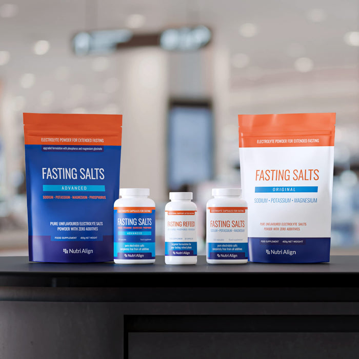 Nutri-Align Fasting Salts Electrolytes Powder | 400g Sodium Potassium Magnesium Electrolytes | Pure Unflavoured Electrolytes for Extended and Intermittent Fasting | Sugar Free & Filler Free