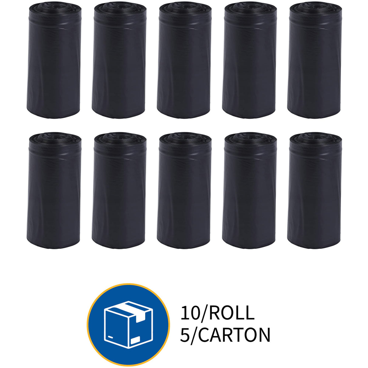 Genuine Joe Low Density Can Liners, 28.5" x 43", 23 gal Capacity, 1.0 mil, Black, Fits Slim Jim Receptacles, 150 Count