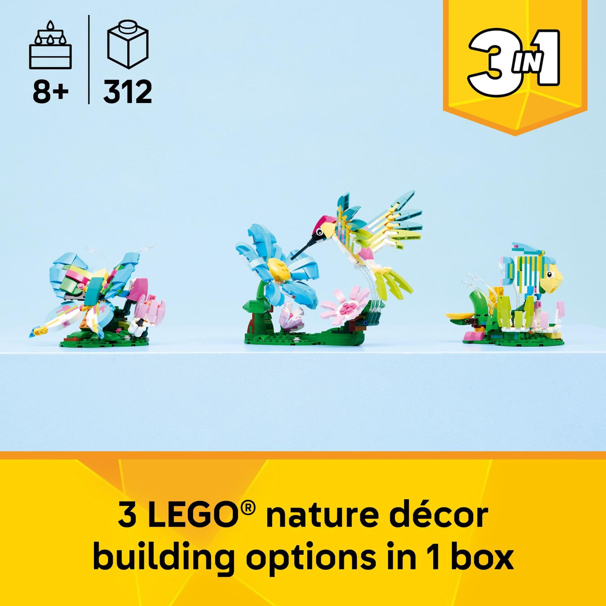 LEGO Creator 3 in 1 Wild Animals: Colorful Hummingbird 31384