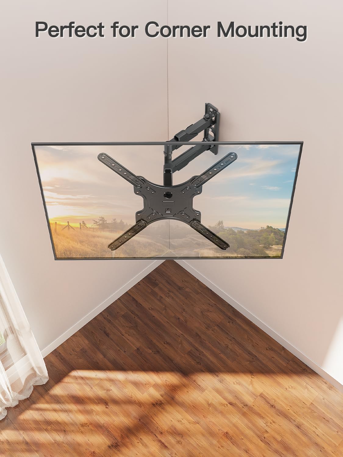 ELIVED Full Motion TV Wall Mount for 26-60" TVs, Max VESA 400x400, 77 lbs.