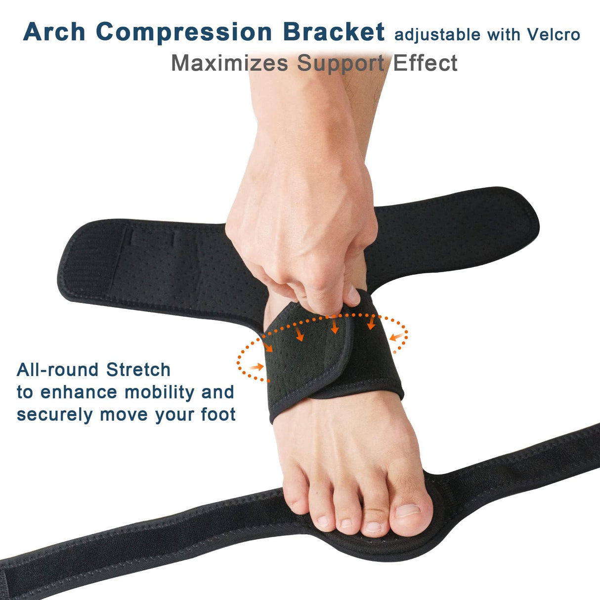 JOMECA Upgraded Drop Foot Brace for Walking with Shoes - Dual Forefoot Support Plates Adjustable Soft AFO, Foot Drop, TBI, ALS, MS, Bone Fracture, Fits Women & Men FSA or HSA Eligible (Left, S/M)