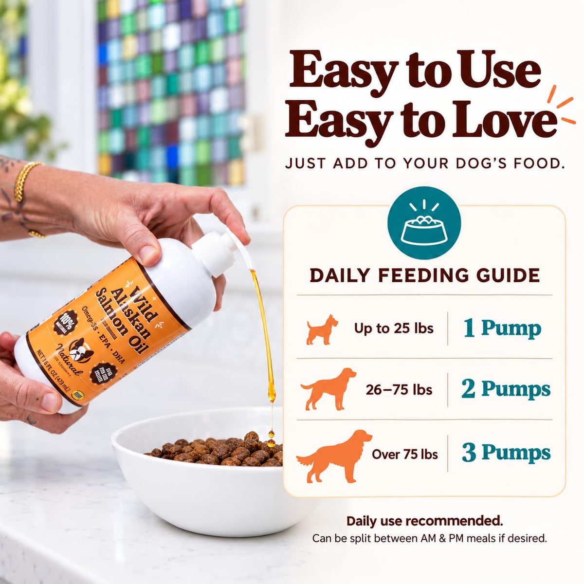 Natural Dog Company Wild Alaskan Salmon Oil for Dogs - 16 oz
