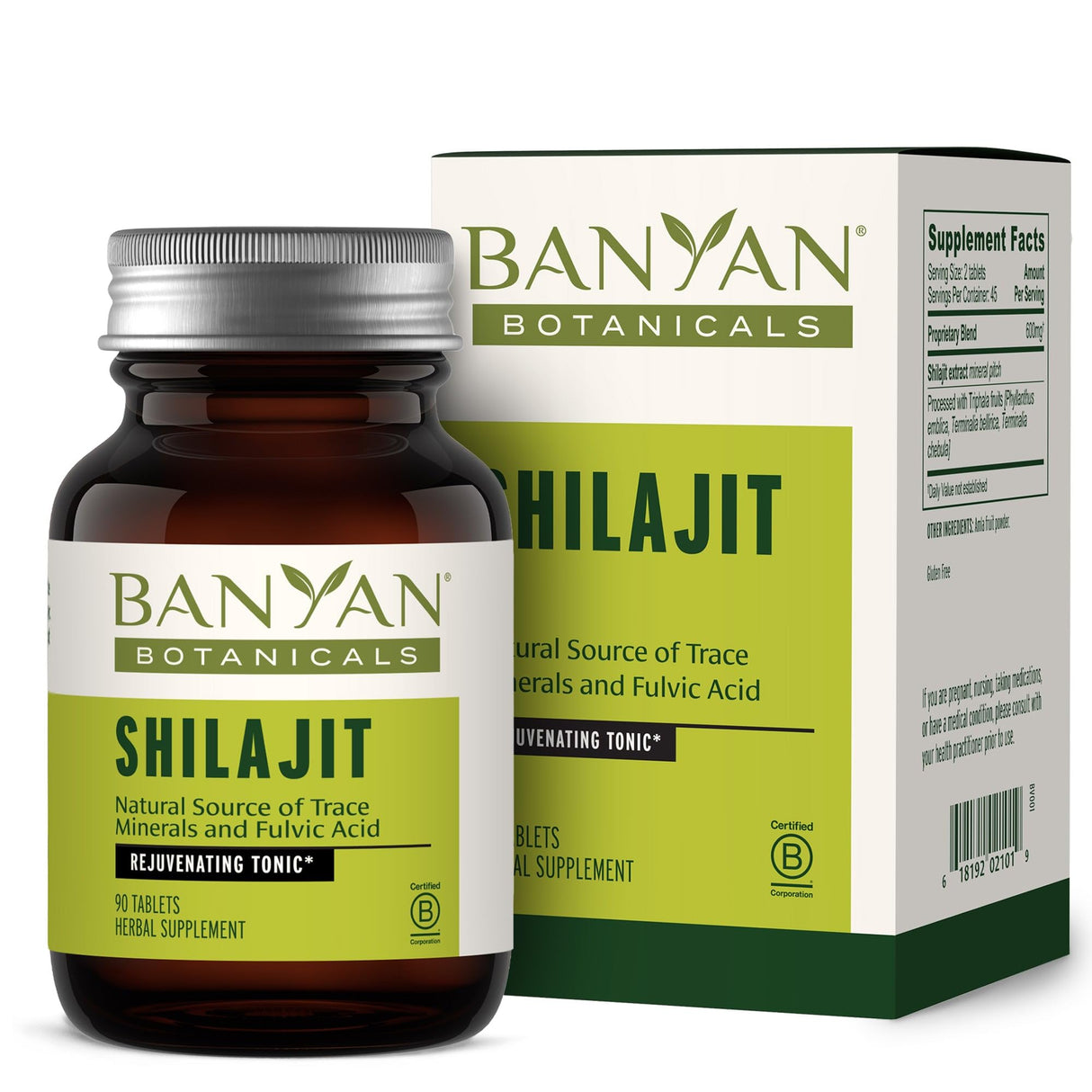 Banyan Botanicals Shilajit – Organic and Sustainable Mineral Pitch – Mineral-Rich Shilajit Supplement for Natural Detoxification and Healthy Aging* – 90 Tablets – Non GMO Sustainably Sourced Vegan