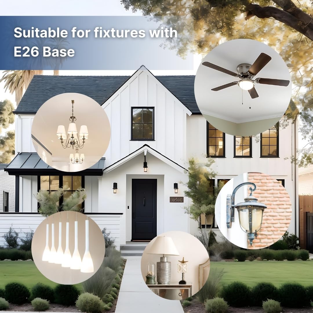 A19 LED Light Bulbs, 12 Pack, 60W Equivalent, 9W Daylight 5000K LED Light Bulb, 810 LM, Bedroom, Living Room, Office, Garage, Daylight LED Light Bulbs, Light Bulbs, Non-Dimmable, E26, UL Listed