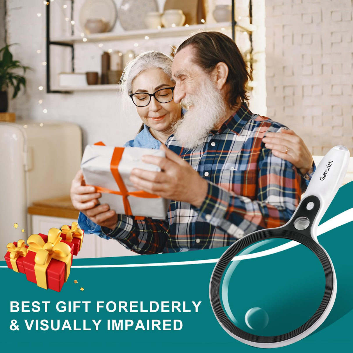 Large Magnifying Glass with 37 LED Light, 10X 20X 45X Handheld Illuminated Lighted Magnifier with 3 Light Modes for Seniors Reading, Inspection, Coins, Exploring Close Work